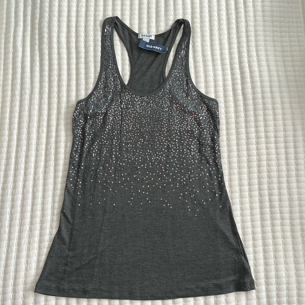 NWT Old Navy sequin racer-back tank